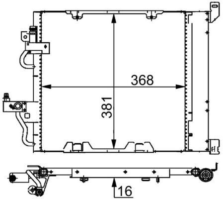 Радіатор кондиціонера MAHLE AC376000S - zapix