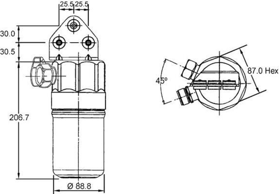 Осушувач кондиціонера MAHLE AD187000S - zapix