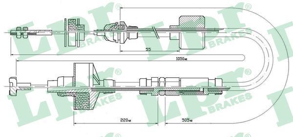 Тросик зчеплення LPR C0309C - zapix