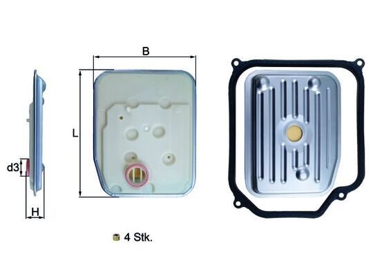 Фільтр АКПП MAHLE HX147KIT1 - zapix