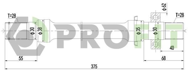 Піввісь PROFIT 27303036 - zapix
