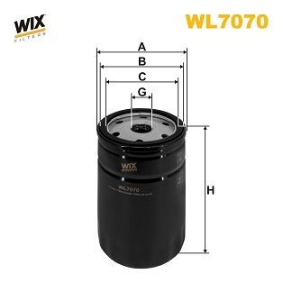 Оливний фільтр WIX FILTERS WL7070