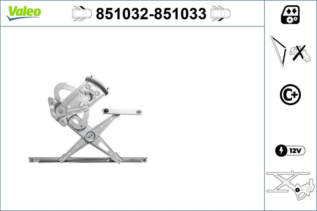 Склопідйомник VALEO 851032 - zapix