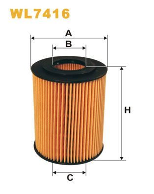 Оливний фільтр WIX FILTERS WL7416
