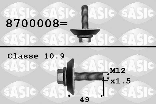Болт шківа колінвалу SASIC 8700008 - zapix