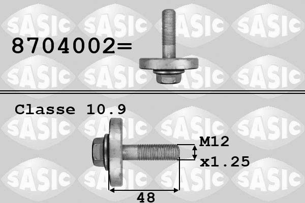 Болт шківа колінвалу SASIC 8704002 - zapix