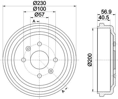 Гальмівний барабан HELLA PAGID 8DT355300961 - zapix