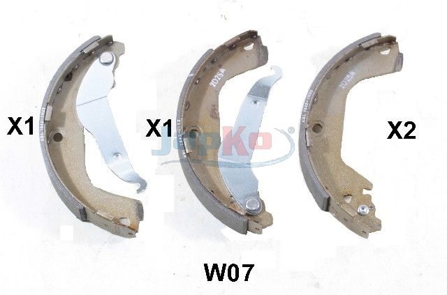 Гальмівні колодки ручника (барабанні) JAPKO 55W07 - zapix