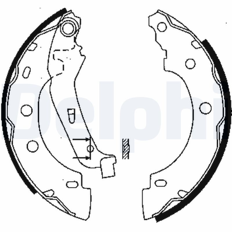 Гальмівні колодки ручника (барабанні) DELPHI LS1842 - zapix