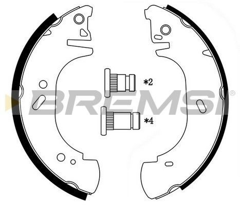 Гальмівні колодки ручника (барабанні) BREMSI GF0233 - zapix