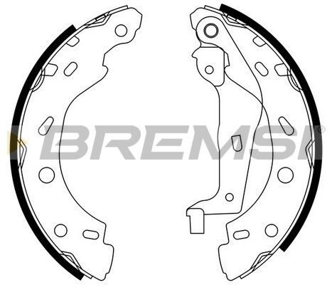 Тормозные колодки ручника (барабанные) BREMSI GF0308