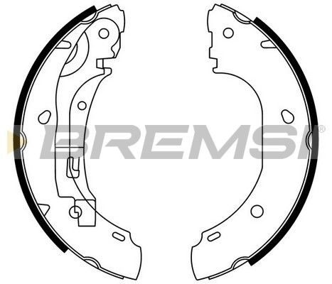 Тормозные колодки ручника (барабанные) BREMSI GF0186