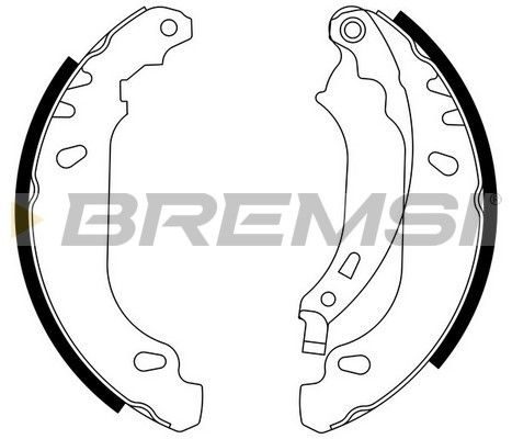 Тормозные колодки ручника (барабанные) BREMSI GF0408