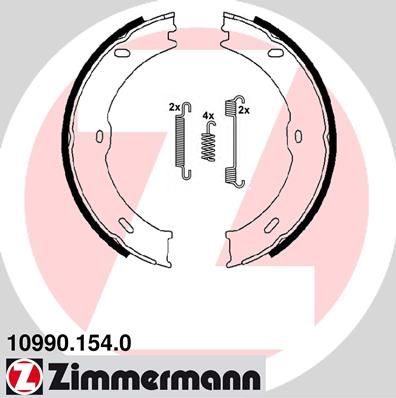 Гальмівні колодки ручника (барабанні) ZIMMERMANN 109901540 - zapix