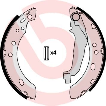 Гальмівні колодки ручника (барабанні) BREMBO S56507 - zapix