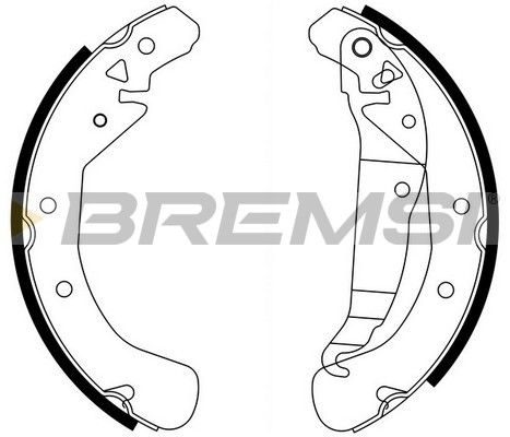 Тормозные колодки ручника (барабанные) BREMSI GF0358
