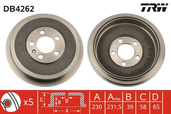 Гальмівний барабан TRW DB4262 - zapix