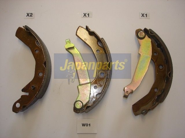 Гальмівні колодки ручника (барабанні) JAPANPARTS GFW01AF - zapix