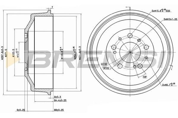 Тормозной барабан BREMSI CR5261