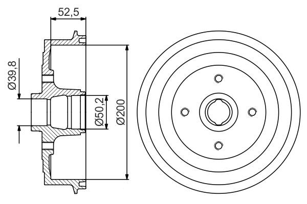 Гальмівний барабан BOSCH 0986477217 - zapix