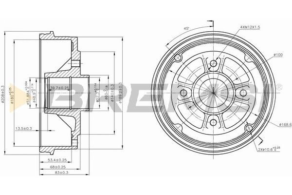 Гальмівний барабан BREMSI CR5395