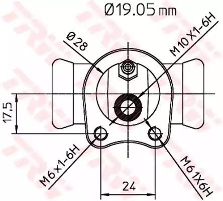 Колесный тормозный цилиндр TRW BWD119