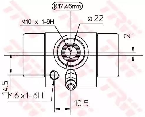 Колісний гальмівний циліндр TRW BWC107A - zapix