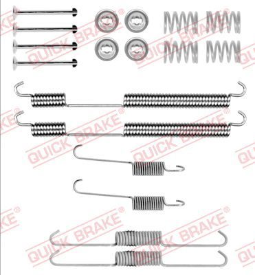 Монтажний комплект барабанних гальмівних колодок QUICK BRAKE 1050753 - zapix