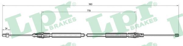 Трос ручного гальма LPR C0759B - zapix