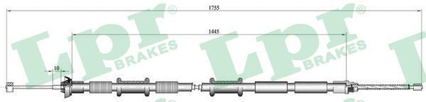 Трос ручного гальма LPR C0169B - zapix