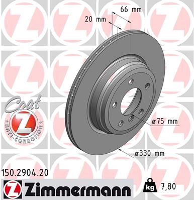 Гальмівний диск ZIMMERMANN 150290420 - zapix