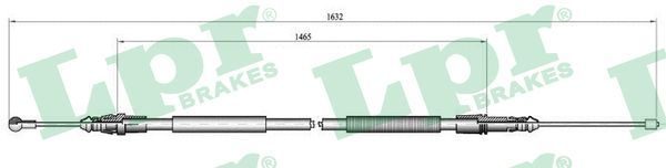 Трос ручного гальма LPR C1040B - zapix