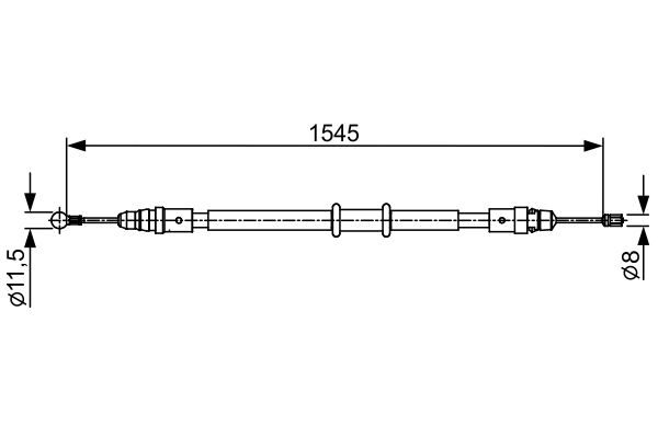 Трос ручного гальма BOSCH 1987482551 - zapix