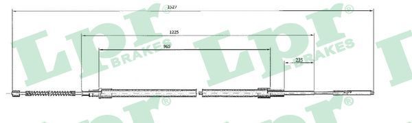 Трос ручного гальма LPR C0964B - zapix