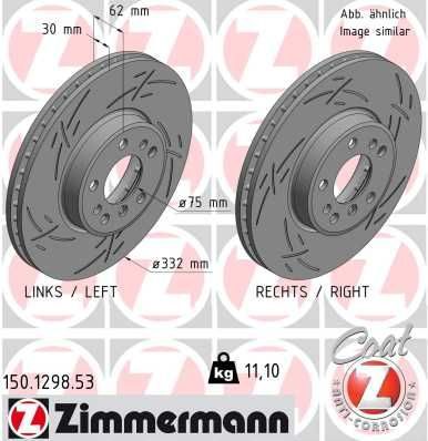 Гальмівний диск ZIMMERMANN 150129853 - zapix