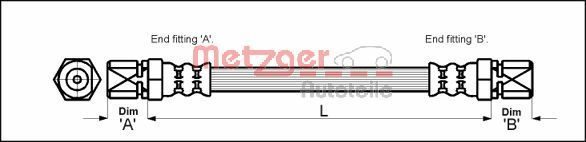 Гальмівні шланги METZGER 4112813 - zapix