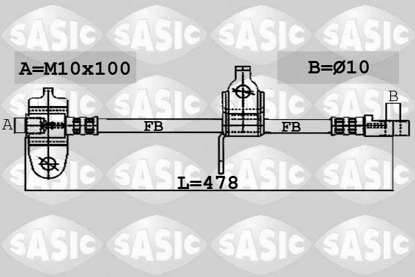 Гальмівні шланги SASIC 6606032 - zapix
