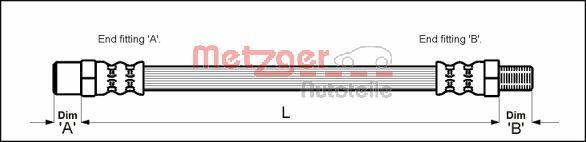 Гальмівні шланги METZGER 4114714 - zapix