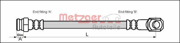 Гальмівні шланги METZGER 4114050 - zapix