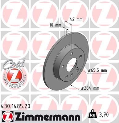 Гальмівний диск ZIMMERMANN 430148520 - zapix