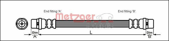 Гальмівні шланги METZGER 4110329 - zapix
