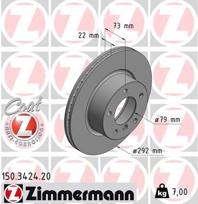 Гальмівний диск ZIMMERMANN 150342420 - zapix