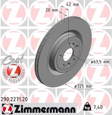 Гальмівний диск ZIMMERMANN 290227120 - zapix