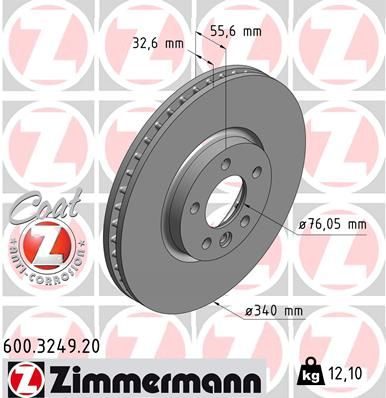 Гальмівний диск ZIMMERMANN 600324920 - zapix