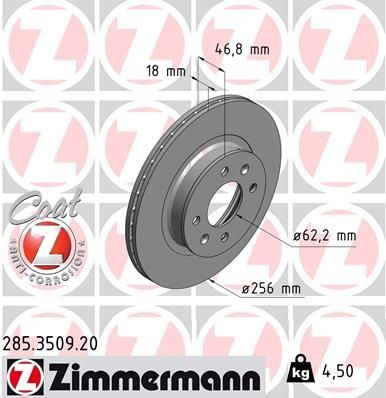 Гальмівний диск ZIMMERMANN 285350920 - zapix