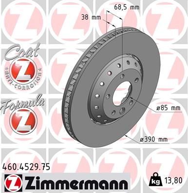 Гальмівний диск ZIMMERMANN 460452975 - zapix