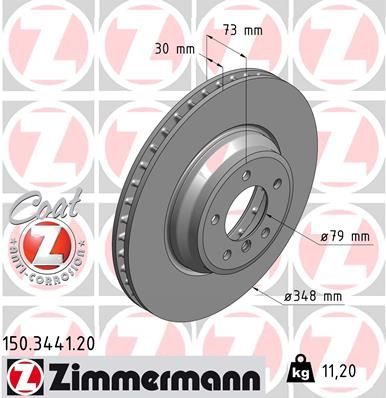 Гальмівний диск ZIMMERMANN 150344120 - zapix