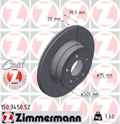 Гальмівний диск ZIMMERMANN 150345052 - zapix