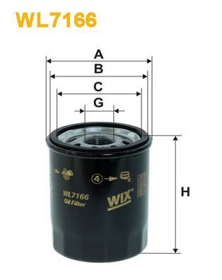 Оливний фільтр WIX FILTERS WL7166