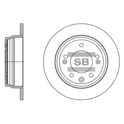 Гальмівний диск HI-Q SD1136 - zapix
